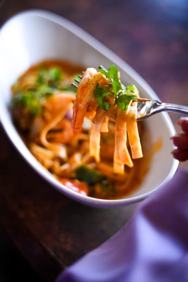 Spicy Shrimp Pasta - Dinner.